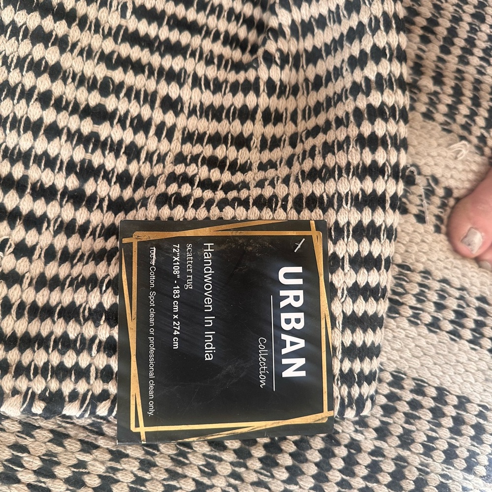 Urban Originals Black and Cream Handwoven Decor